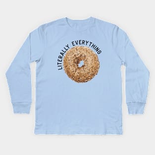 Literally Everything Bagel Kids Long Sleeve T-Shirt